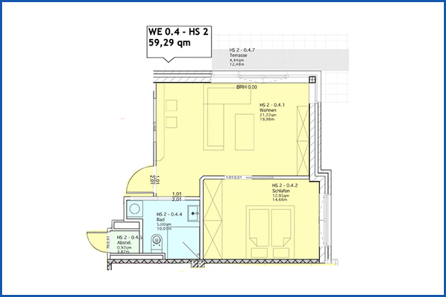 Senioren- und Therapiezentrum Barsbüttel GmbH - Zimmer/Grundrisse - Typ WE 3.3 / HS 2 / ca. 80,65 m²